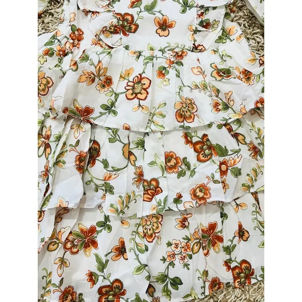 NWT❤️Janie and Jack Floral Tiered Ruffle Dress sz7